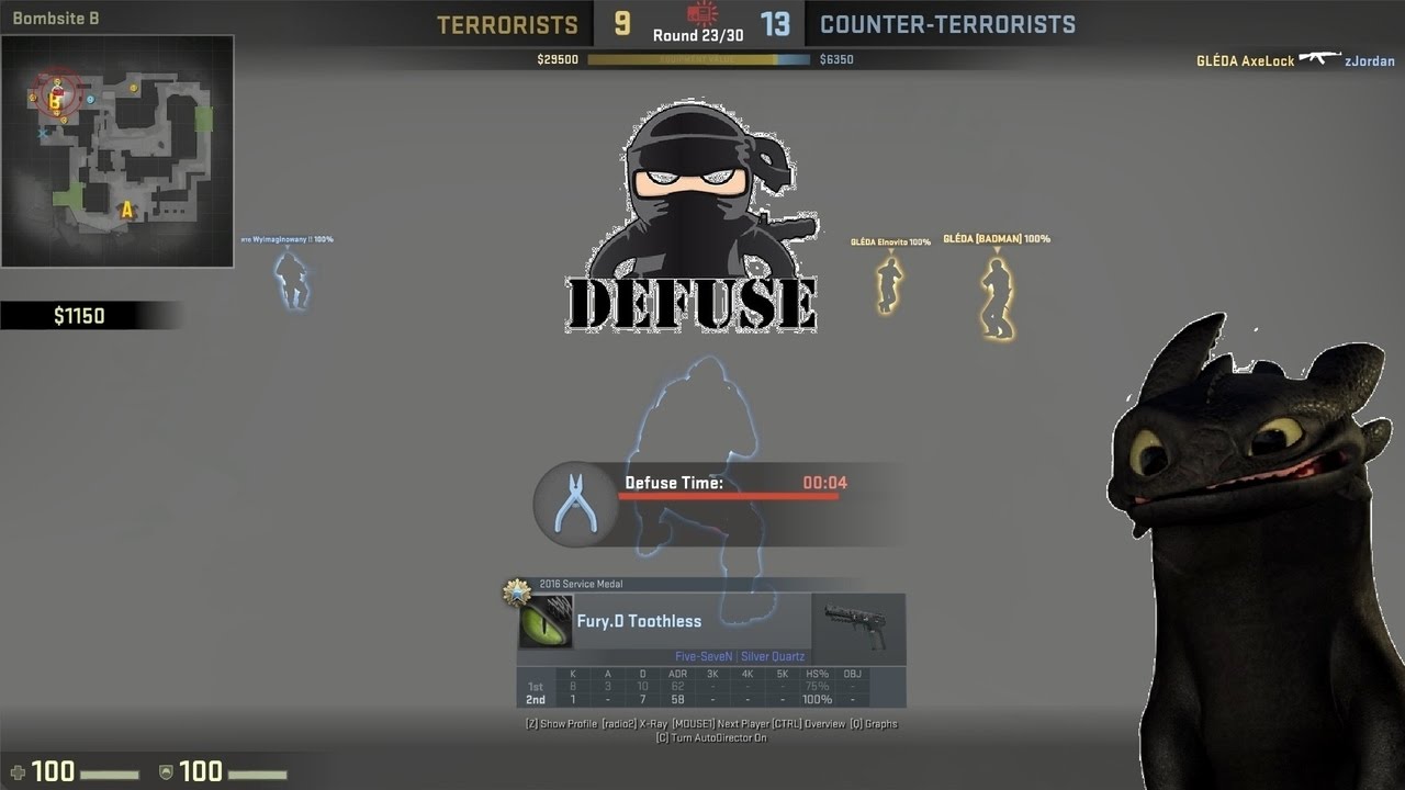 CSGO - BEST NINJA DEFUSE AND FUNNY ON MIRAGE
