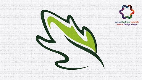 how to create leaf in adobe illustrator - pen tool tutorial for beginners - logo design illustrator