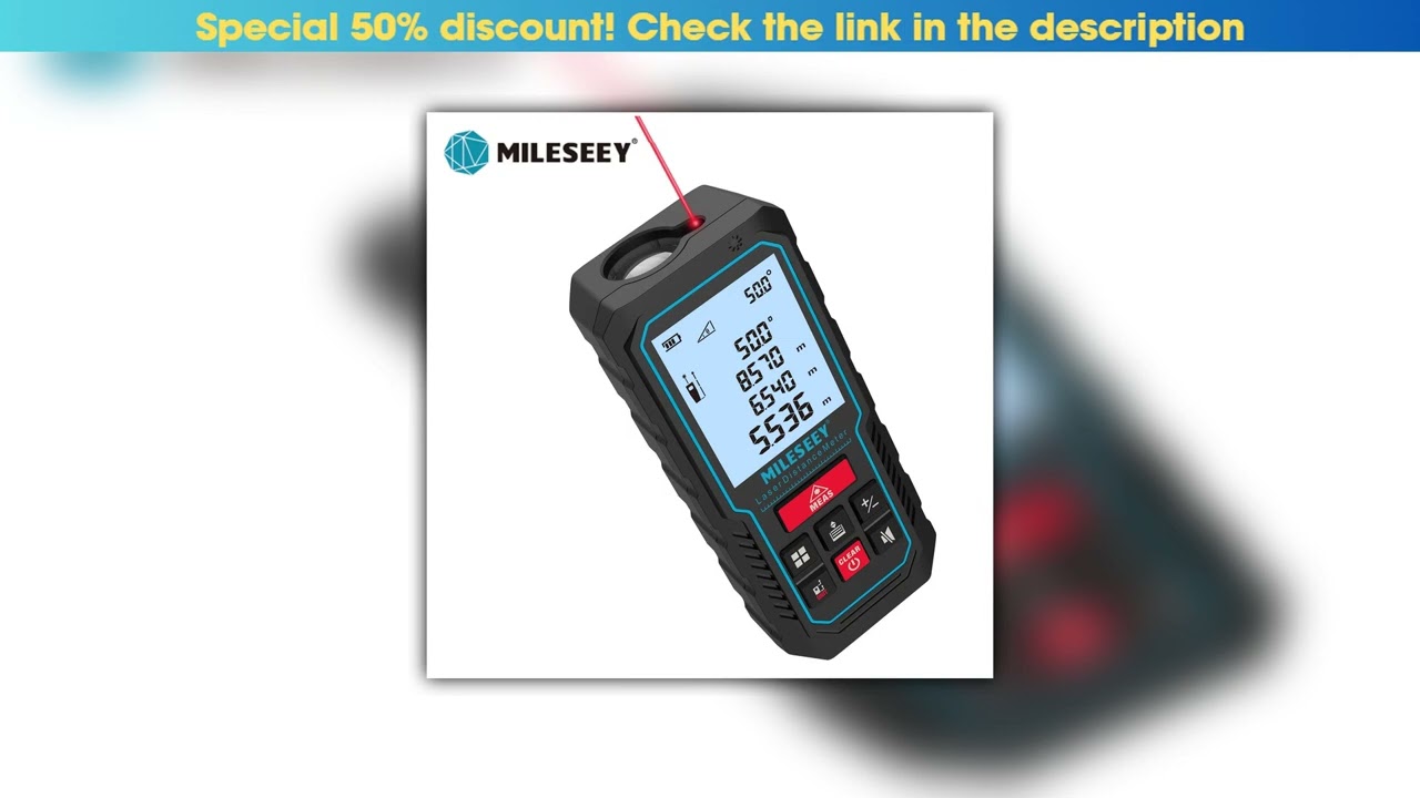 Top MILESEEY Laser Rangefinder S2 Rechargeable Laser Tape Measure 50M 70M 100M 120M High-Accuracy T