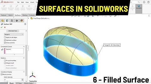 Filled Surface in SolidWorks | Surface Modeling