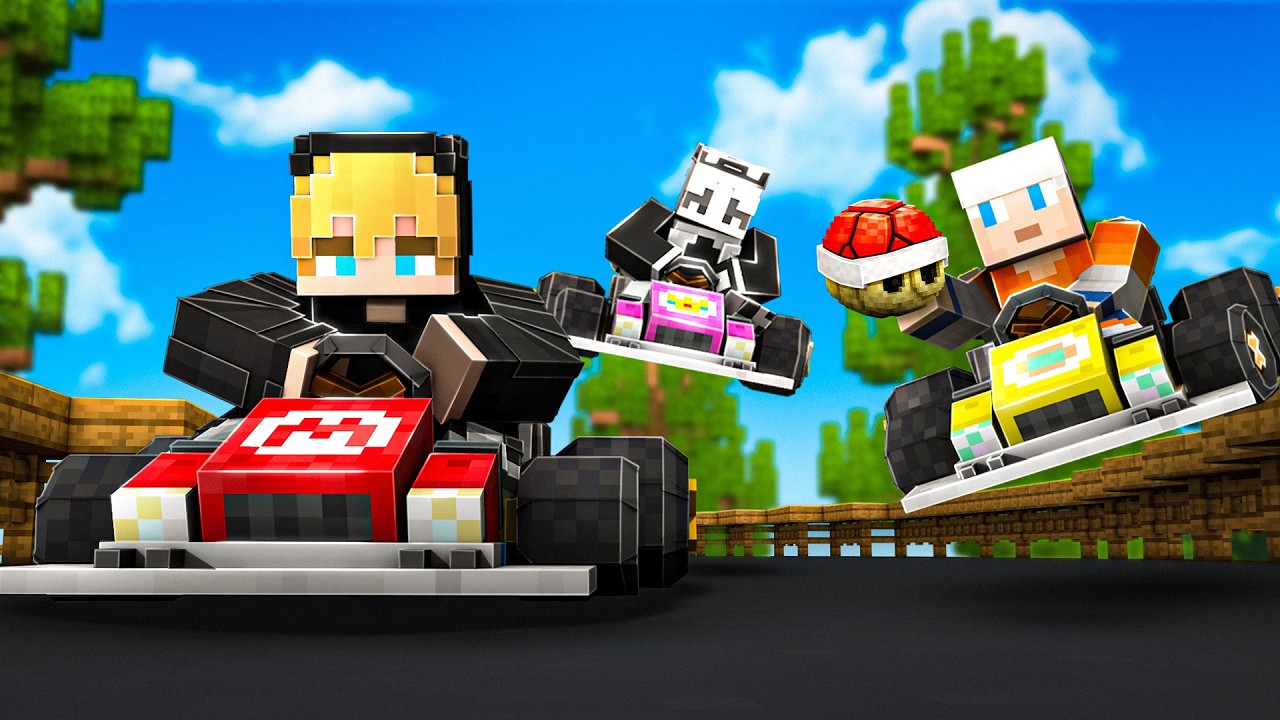 Mario Kart, aber in Minecraft