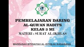 Surah al ikhlas diturunkan di kota