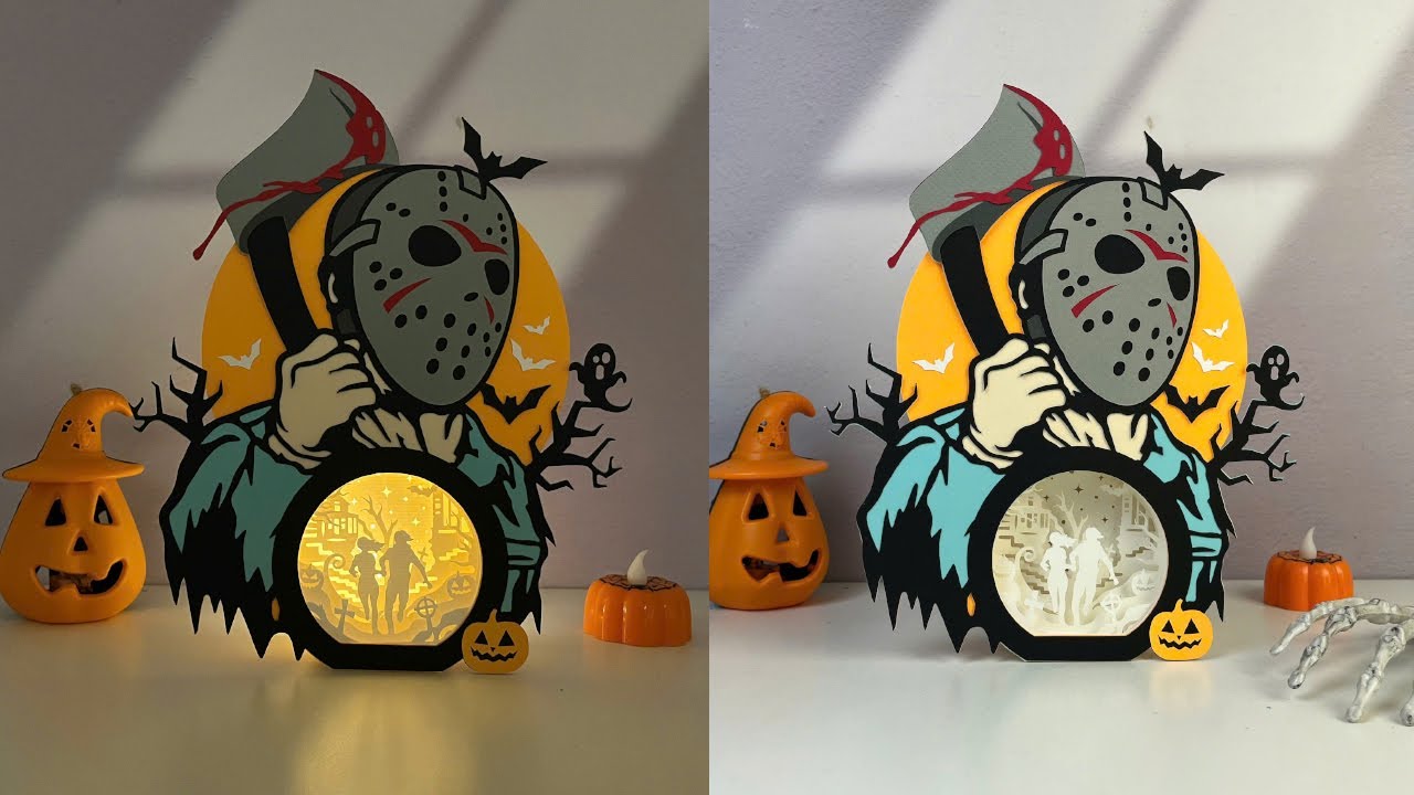 How To Make Paper Cut Jason Voorhees Box - YouTube