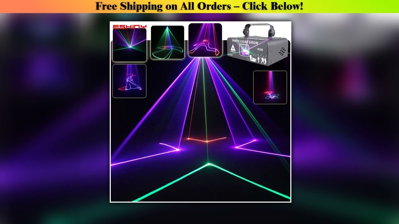 DM500 Animation RGB Laser Beam Lines Stage Disco Light DJ Party Pattern Projector Scans DMX Dance