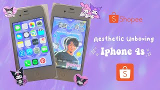 Aesthetic Unboxing Iphone 4s SHOPEE ღ