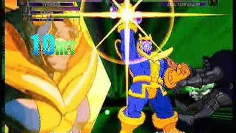 MvC2: Charlie/Thanos 75% combo (2 meters)