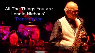 All The Things You Are-Lennie Niehaus' (Eb) Solo Transcription. Transcribed by Carles Margarit chords