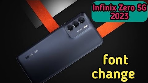 How To Change Font Style In Infinix Zero 5G 2023, Font Change Setting