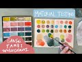 The watercolours everyone is talking about!  Kuretake Gansai Tambi Set swatching!