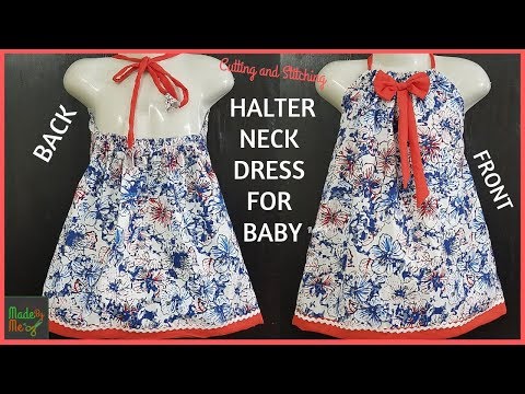 halter neck frocks for babies