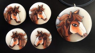 Horse Cane Buttons in Polymer Clay, a Tutorial