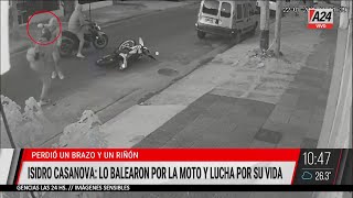 Así fue el momento en que un joven que iba a trabajar fue baleado por motochorros: perdió dos órganos