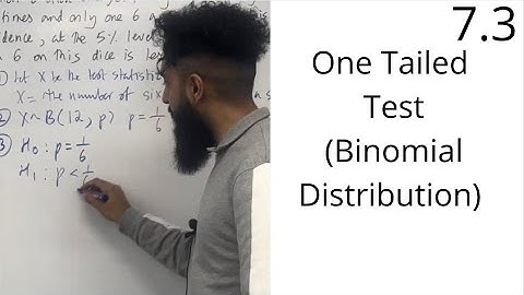 Edexcel AS Level Maths: 7.3 One Tailed Test (Hypotheses Testing) - Binomial Distribution