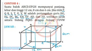 Perhatikan gambar balok berikut garis garis yang sejajar pada balok pqrs tuvw adalah