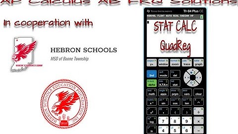 Fitting a Model to Quadratic Data Using QuadReg (TI 84 Plus CE)