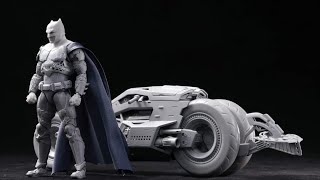 New Batman & Bat Cycle figure updated images from Modoking