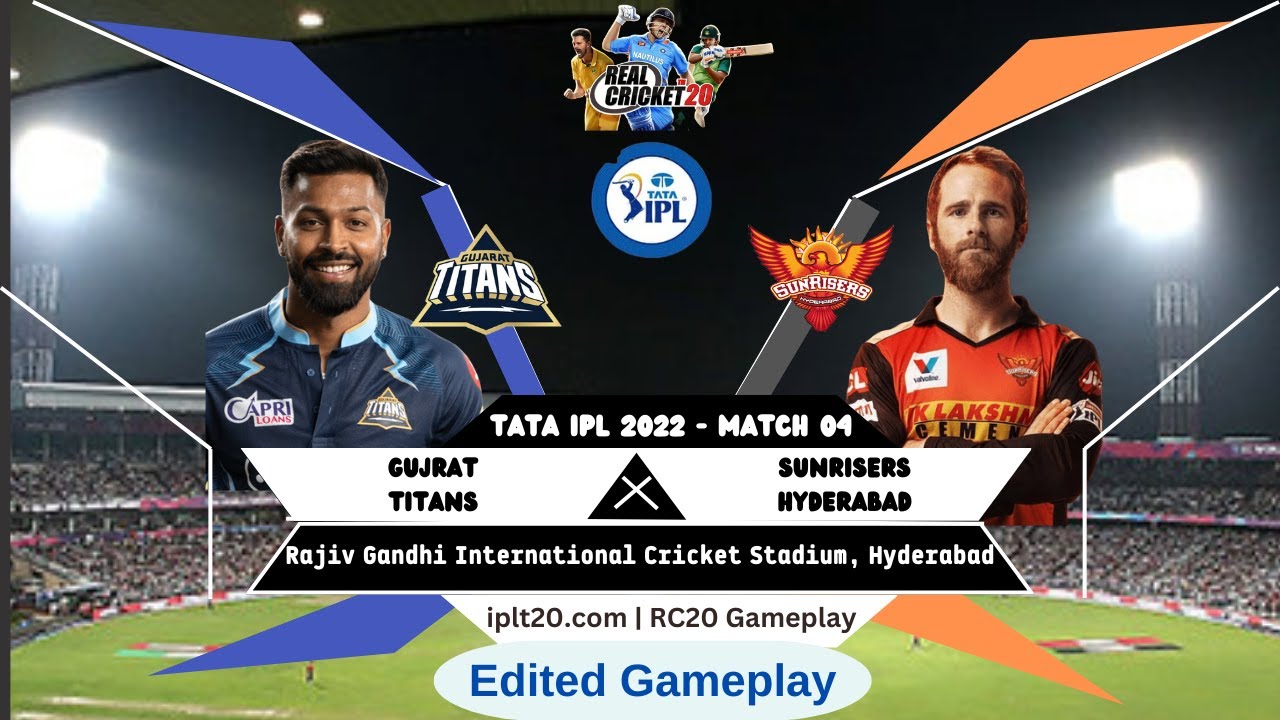 Real Cricket 20 | Gujrat Titans vs Sunrisers Hyderabad | TATA IPL 2022 ...