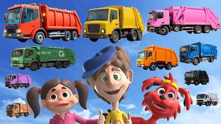 Garbage Truck Colors Mini-Matt | What Do You See? Song | Find It Version | Dream English Kids