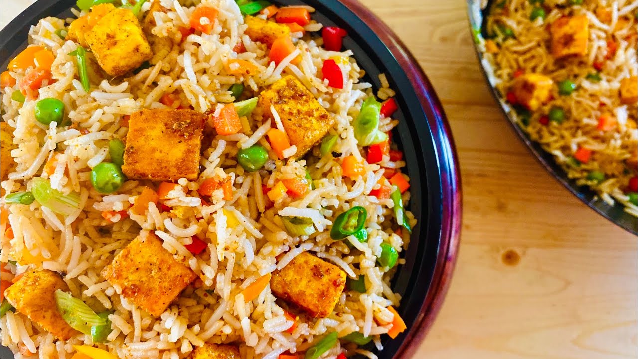 Make this super tasty Paneer Fried Rice with Paneer and Vegetables, your mouth will water just by looking at it.