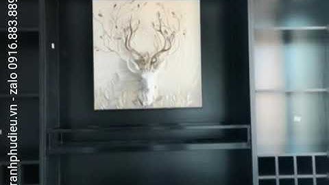 Tranh nổi 3D tuần lộc - tranh phù điêu đất sét - tranh phù điêu nghệ thuật ấn tượng