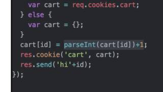 Server Side JS - cookie 4 : shopping cart 2 Profile