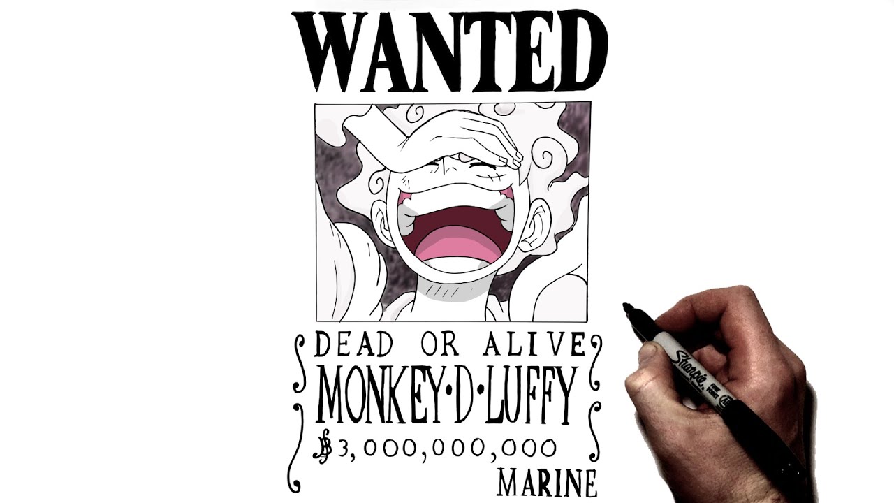 One Piece anime Wanted Poster - Monkey D. Luffy Bounty official