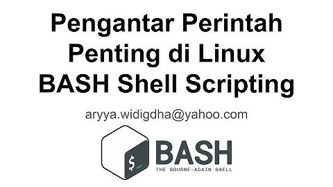 Pengantar Perintah Penting di Linux | Tutorial Shell Scripting (Bash) Bahasa Indonesia untuk Pemula