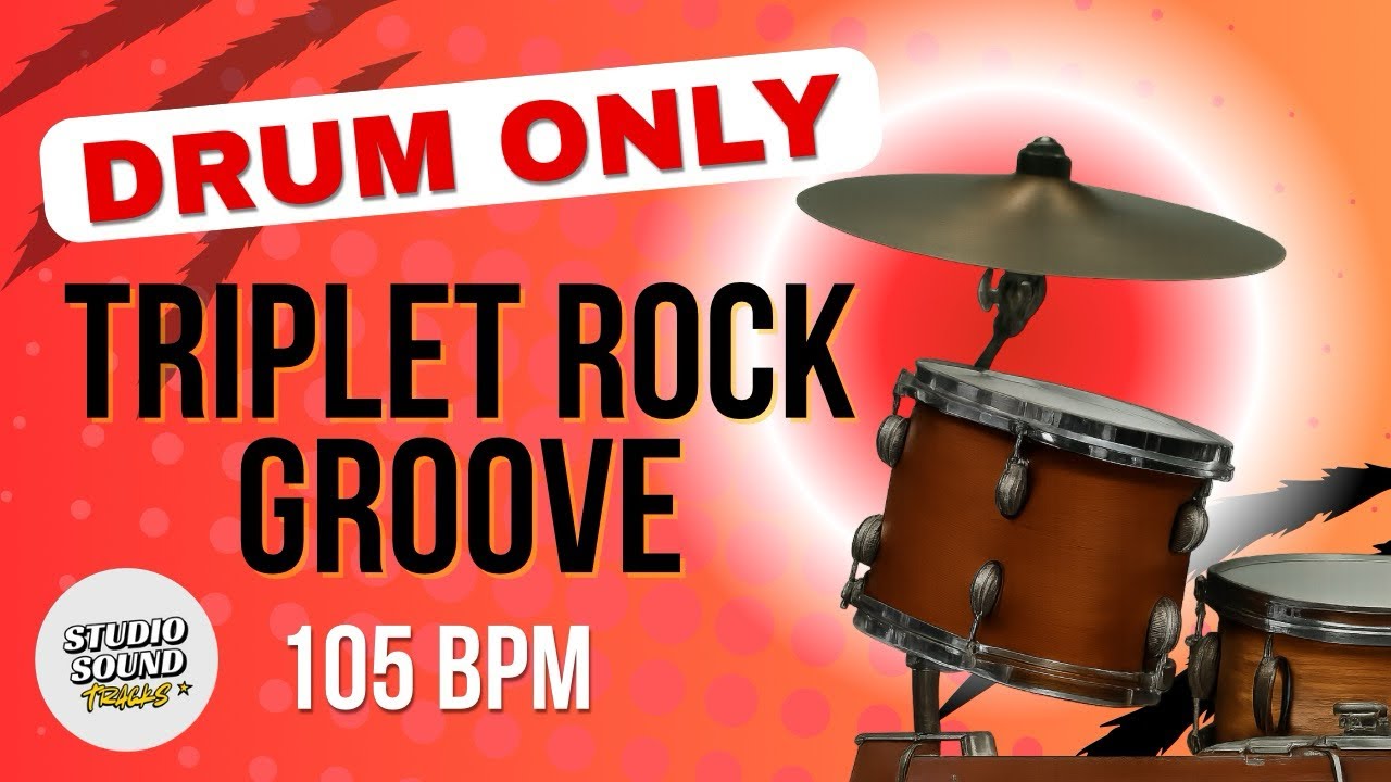 Triplet Rock Drum Loop | 105 BPM Groove for Songwriters & Riff Builders – Drum Only
