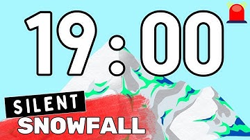 ⌛ 19 minute timer snow (no music with alarm)