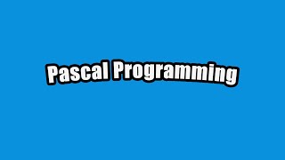 Pascal tutorial 1
