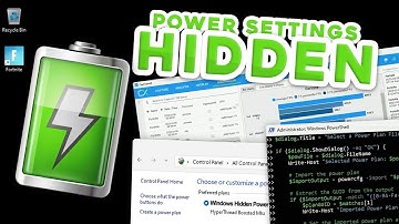 how to unlock hidden power plans settings, import/export and rename change info about power plans