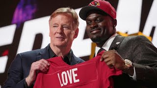 Cardinals defy draft trends, take CBC grad Jeremiyah Love No. 3 overall