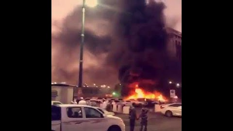 فيديو قريب من انفجار حول المدينة المنورة | حسبي الله ونعم الوكيل