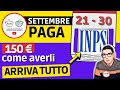INPS PAGA dal 21 settembre ⚠️ bonus da 150€, come averli + DATE anticipazioni RDC pensioni AUU