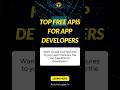 Top Free APIs for Developers: Boost Your Projects With @ArcoirisLogics🌐 #mobileappdevelopment