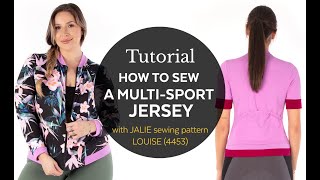 How to sew a multi-sport Jersey (Jalie Patterns Louise 4453)