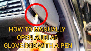 How to manually open glove box in audi A6 DIY