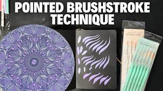 Pointed Brushstroke Technique for Mandala Art Rigger Liner Brush Tutorial