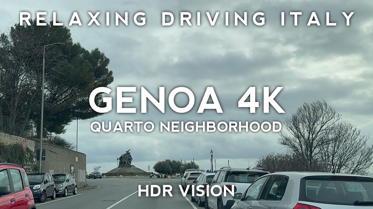 Driving Italy Genoa in 4k - Around Quarto Neighborhood