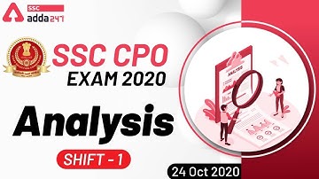 SSC CPO EXAM ANALYSIS 2020 (24th November, Shift-1) | SSC CPO SI Analysis & Asked Questions