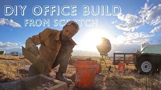 Pouring the Foundation For Our Tiny Home Office | DIY Off Grid Office Build