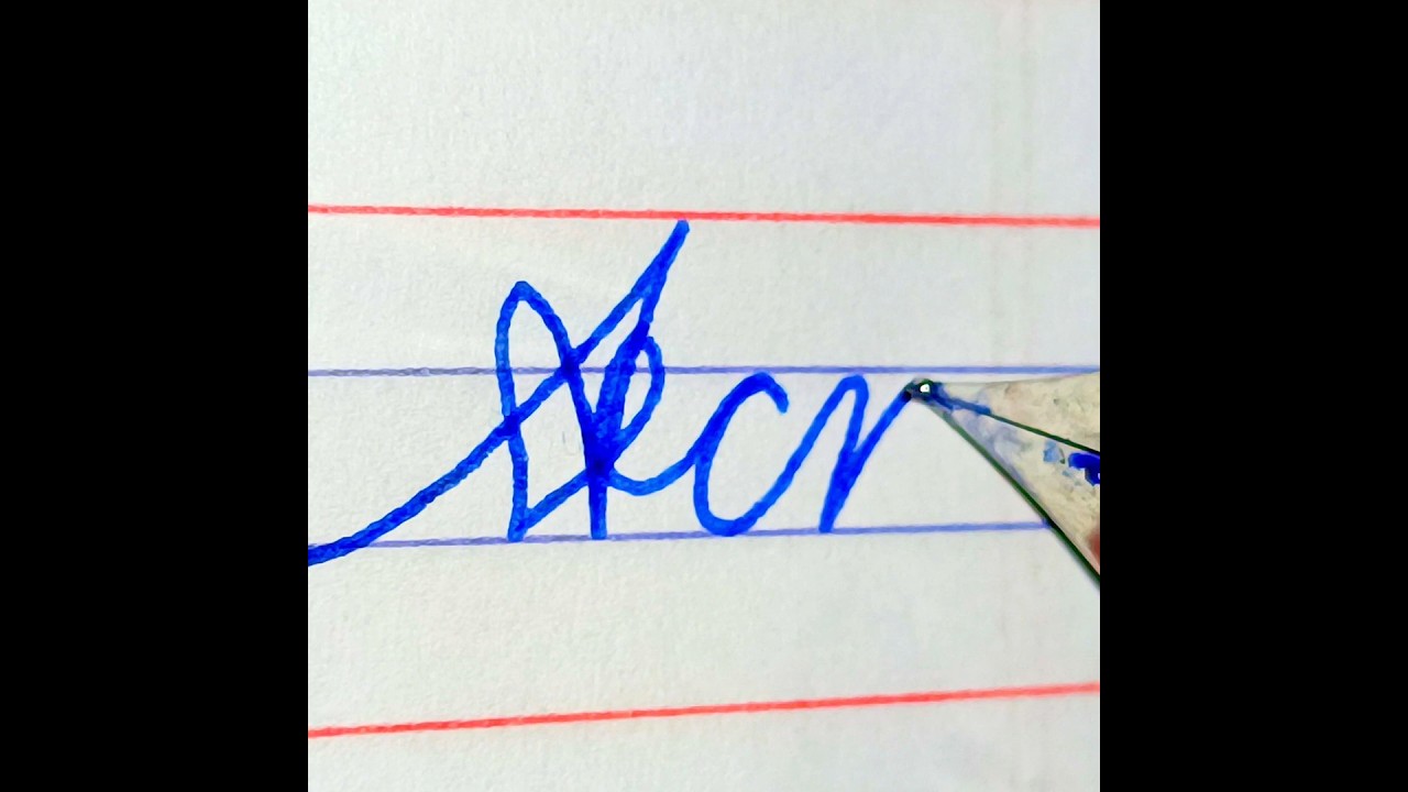 How to write Acm in cursive writing | learn cursive writing for kids