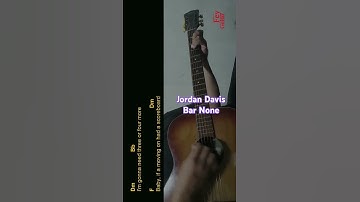 Thumbnail of Jordan Davis - Bar None | Easy Guitar Chord + Lyrics  #shorts