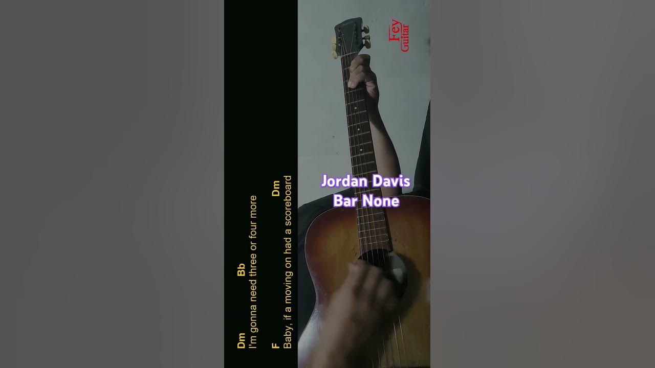 Jordan Davis - Bar None | Easy Guitar Chord + Lyrics  #shorts