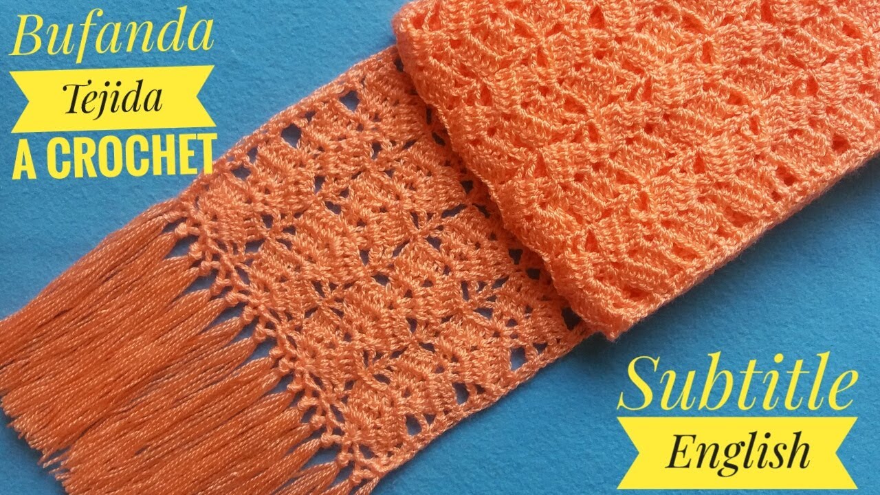 bufanda de moño a crochet