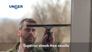 Unger Professional 18” Performance Grip Window & Glass Cleaning Squeegee -  Cleaning Supplies, Squeegee for Window Cleaning, Streak Free Results, Clean  Large Win…