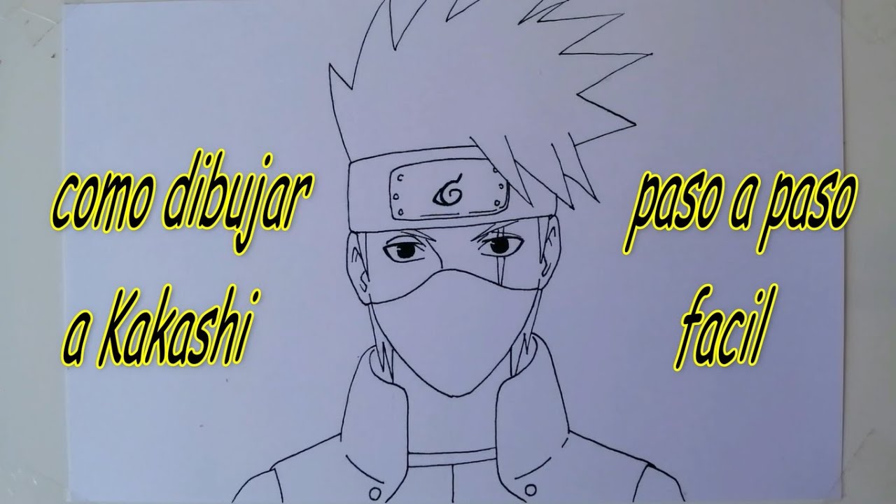 Como Dibujar a Kakashi FACIL para principiantes , PASO A PASO how to draw  Kakashi _ Vic Arts - thptnganamst.edu.vn