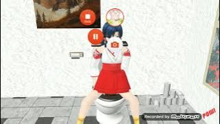 Anime girl poops/farts on toliet