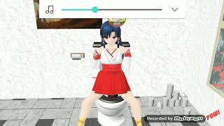 Anime girl poops/farts on toliet