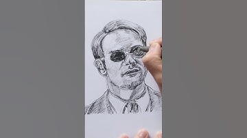 Matt Murdock "Daredevil" played by Charlie Cox Ink Sketch #daredevil #daredevilbornagain #netflix